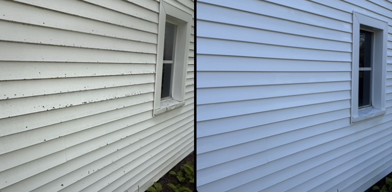 Siding before and after