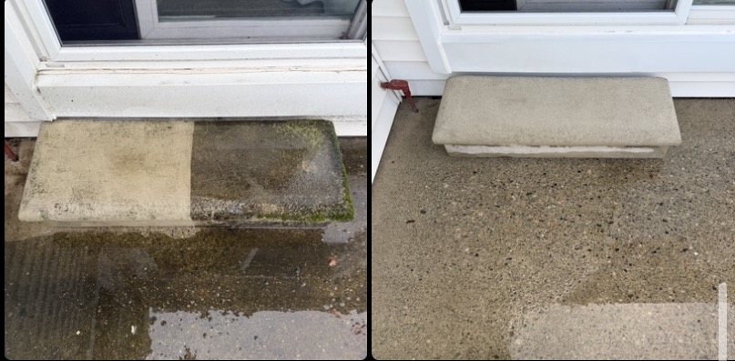 Concrete steps before and after