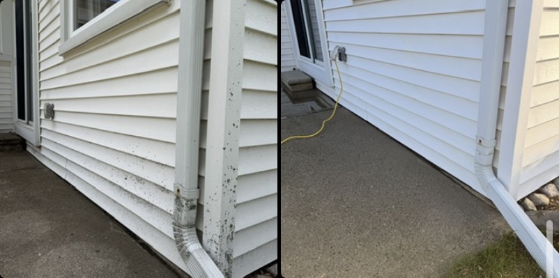 House siding before and after