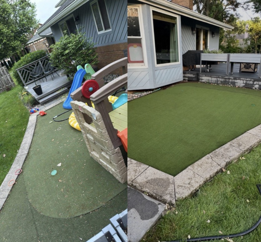 Surface cleaning before and after